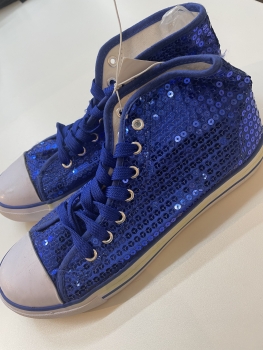 Karnevalsschuhe Schuhe Karneval Pailletten Damen Herren Fasching Karnevalskostüm Blau